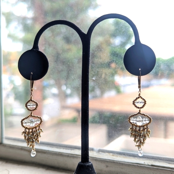 bo j.c. 14k rolled gold earrings Luxury Artisan Mini Handwired Pearls Galore 💎 - Picture 4 of 12